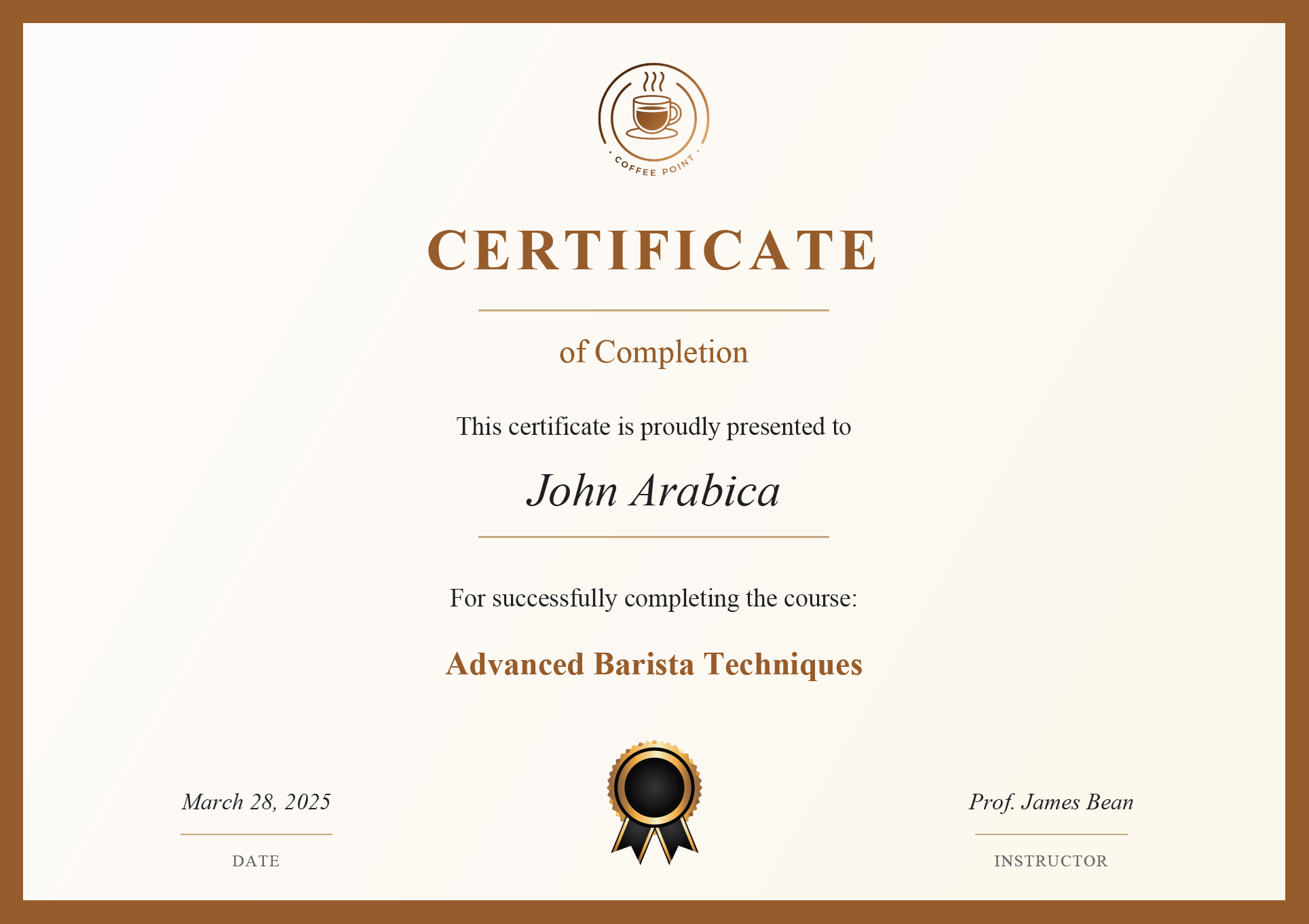Certificate generated with iText and FreeMarker