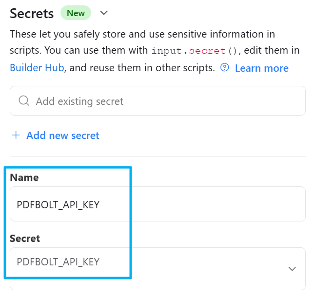 Airtable Inputs Variables
