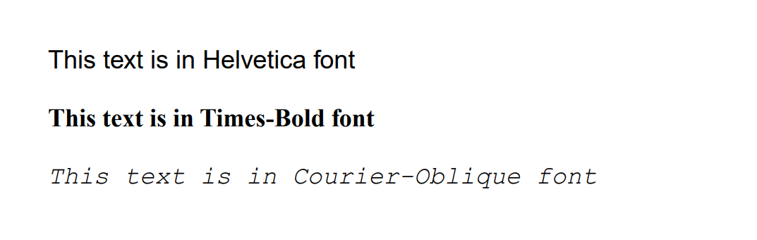 Various fonts - PDFKit