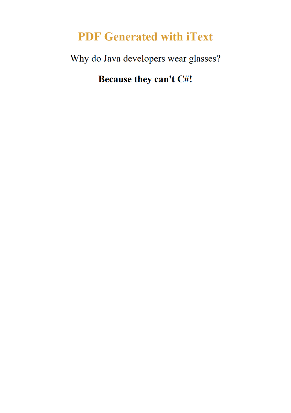 PDF Generated with iText