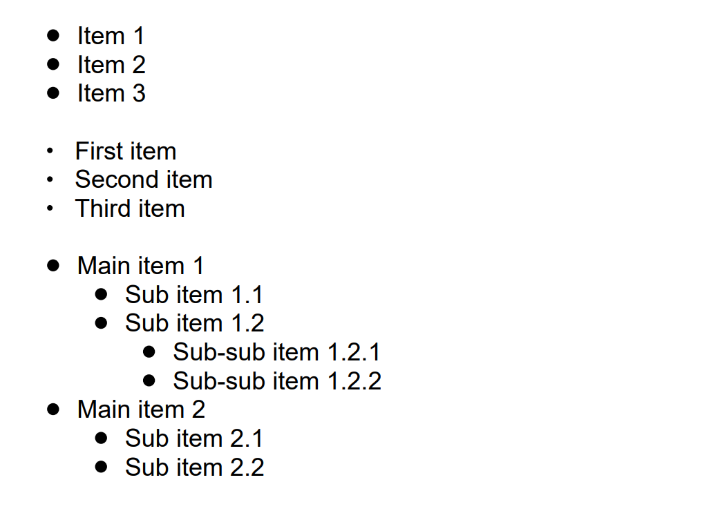 Lists - PDFKit