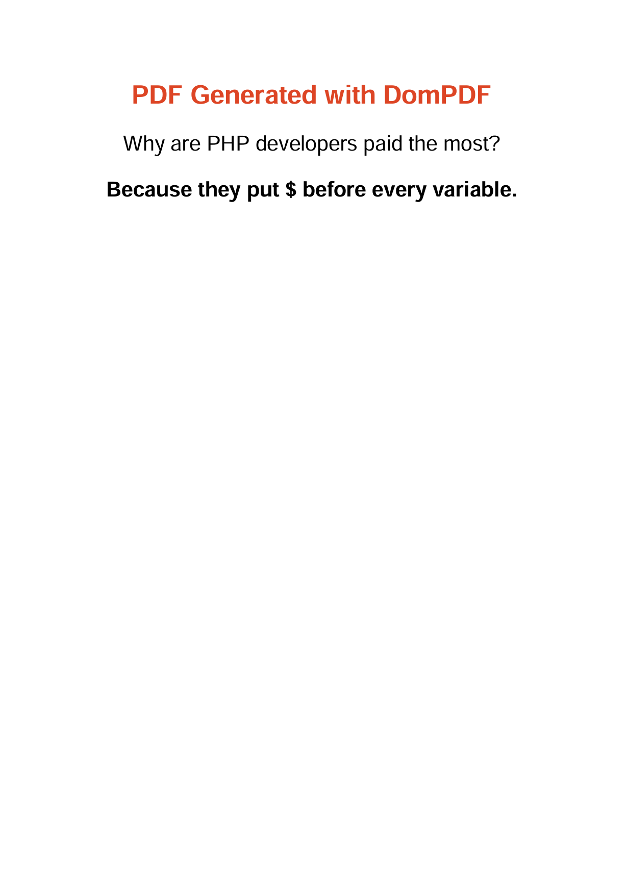 PDF generated with DomPDF PHP library example preview
