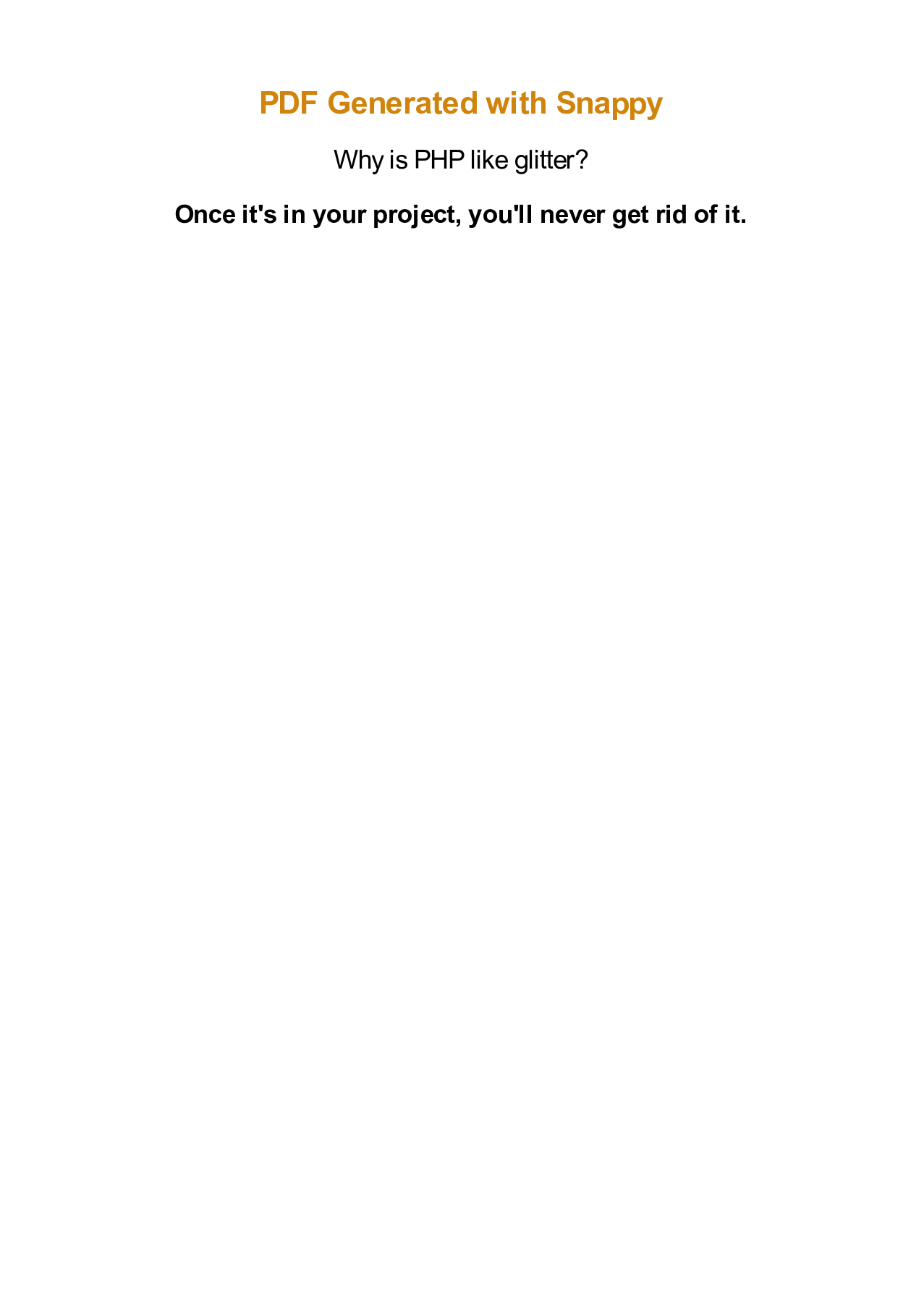 PDF generated with Snappy PHP library example preview