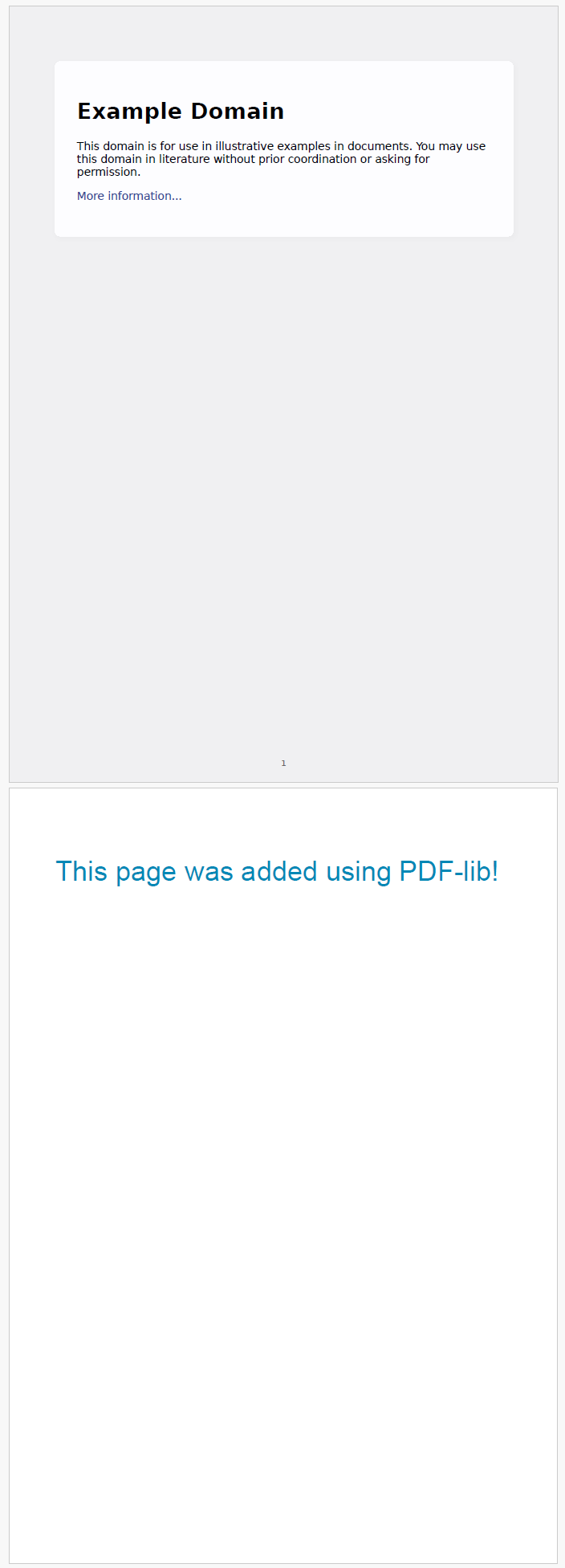 Modified PDF with newly added page
