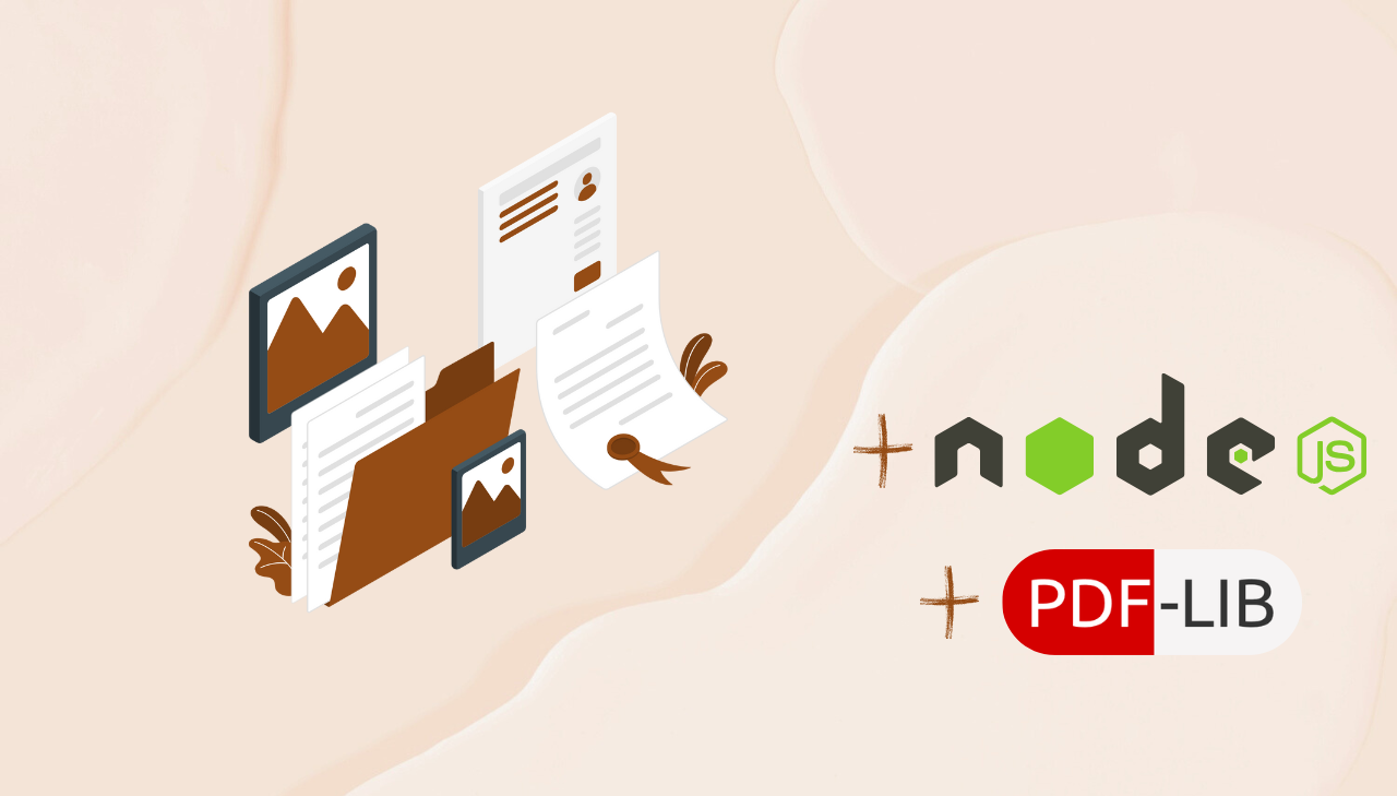 Visual representation of PDF generation with PDF-lib in Node.js