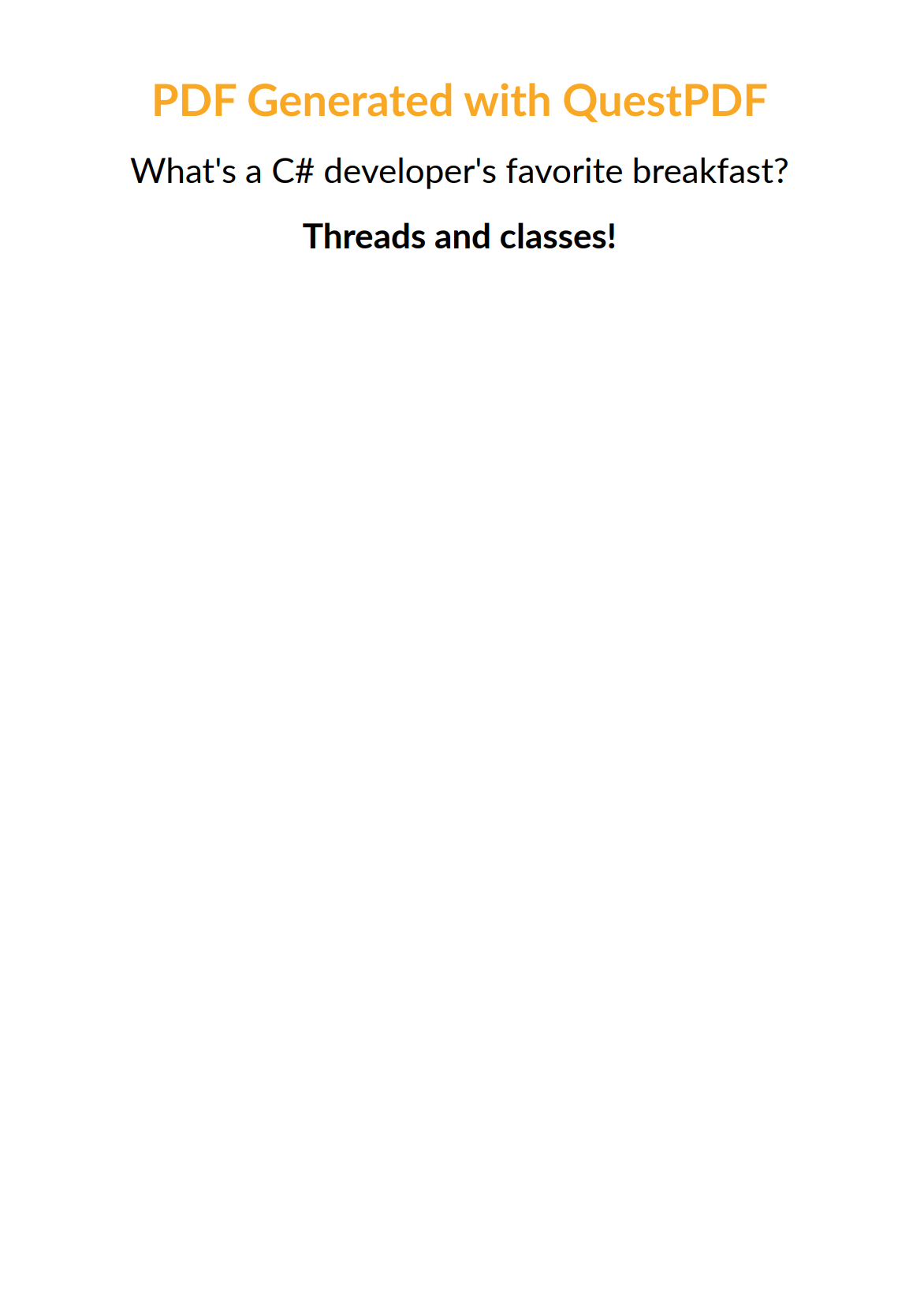 PDF Generated with QuestPDF