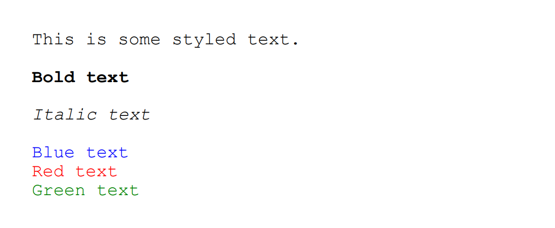 Styled text - PDFKit