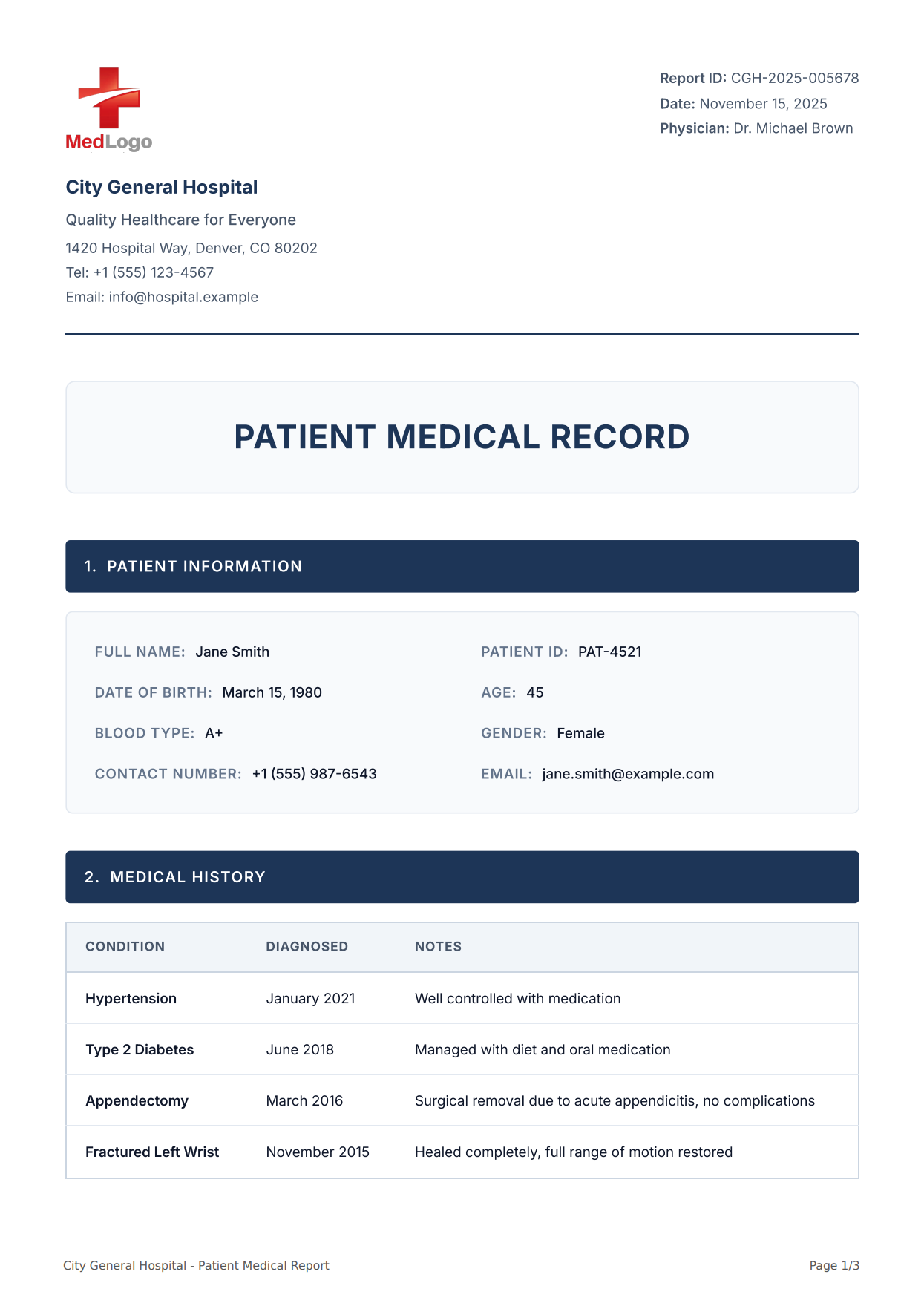 Patient Medical Record